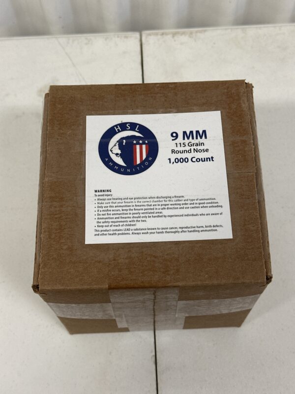 9mm - 115 GR - HSL Ammunition - 1,000 Rounds
